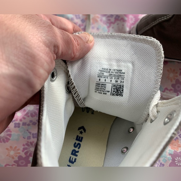 Grey high top converse women’s size 8 - Picture 8 of 11